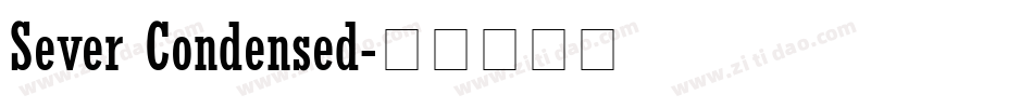 Sever Condensed字体转换